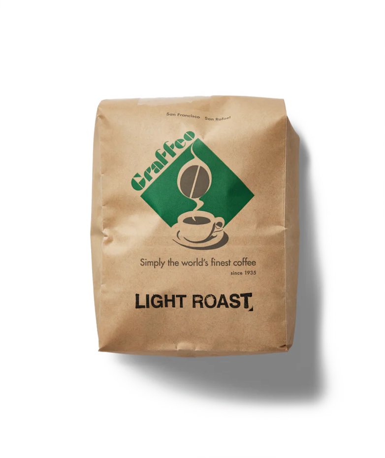 Graffeo light roast kraft coffee bag