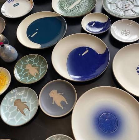 Glazed Heath plates and dishes